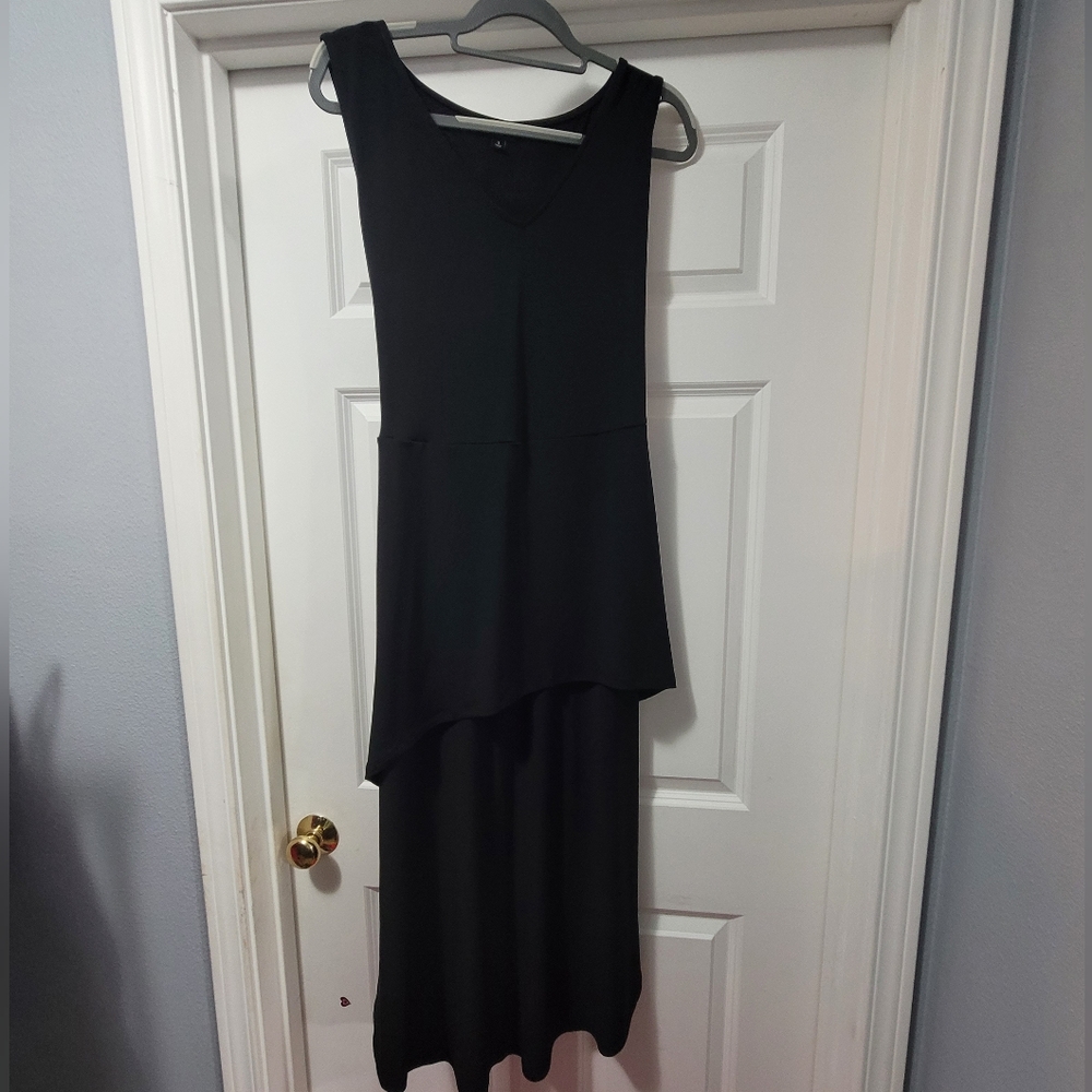 Torrid Elegant Black Sleeveless Hi Lo Tie Back Tunic